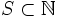 S\subset\mathbb N