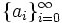 \{a_{i}\}_{i = 0}^{\infty}